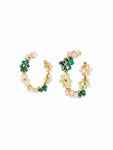 Mix Crystal Flower Hoops