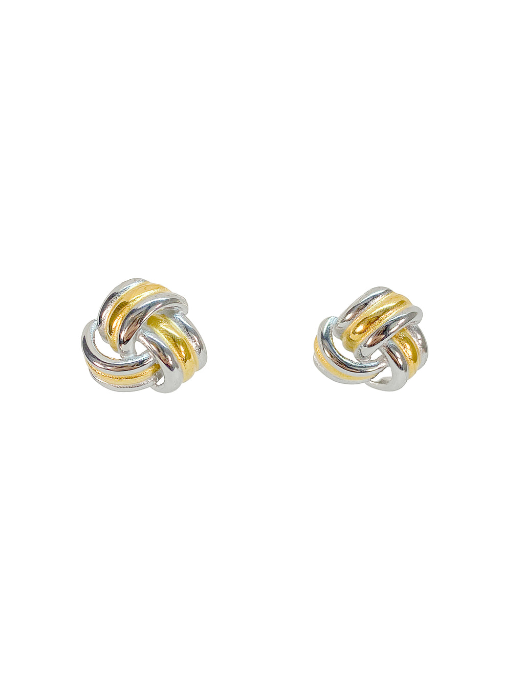 Gold Silver Knot Stud
