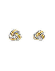 Gold Silver Knot Stud