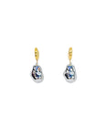 Silver Stone Hoops