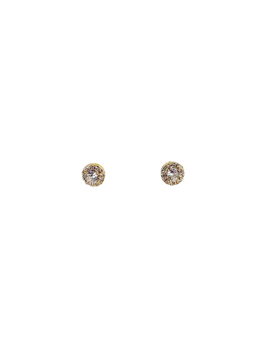 Small Round Crystal Stud