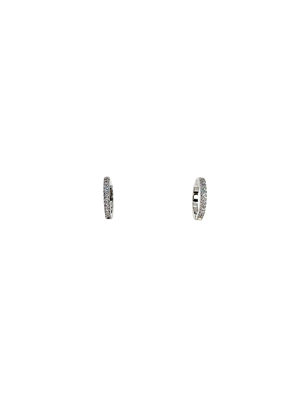Mini Silver Druzy Hoops