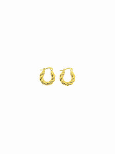 Mini Golden Twisted Hoops