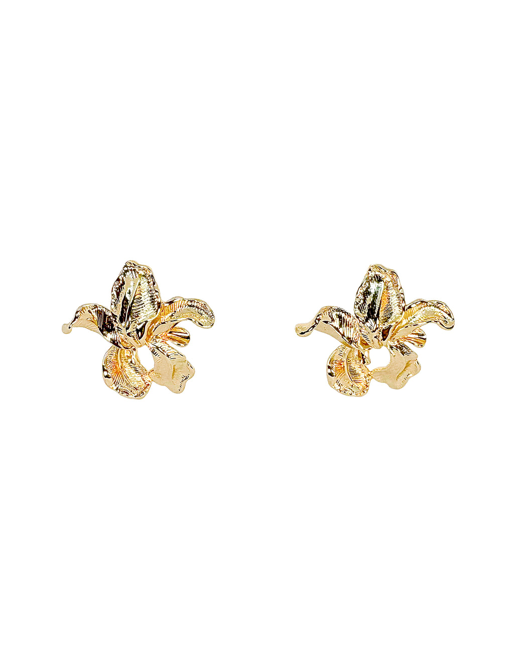 Golden Orchid Earrings