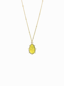 Lime Eye Drop Necklace