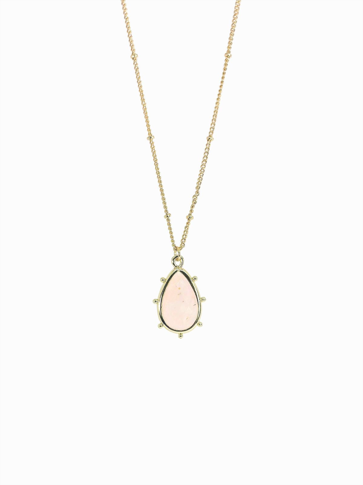 Rose Quartz Eye Drop Necklace