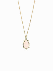 Rose Quartz Eye Drop Necklace