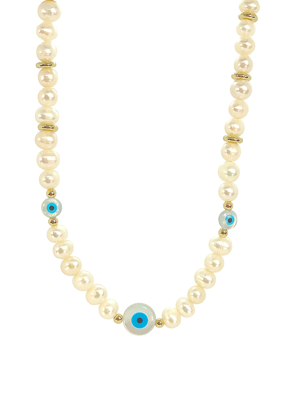 Pearl Triple Eye Necklace