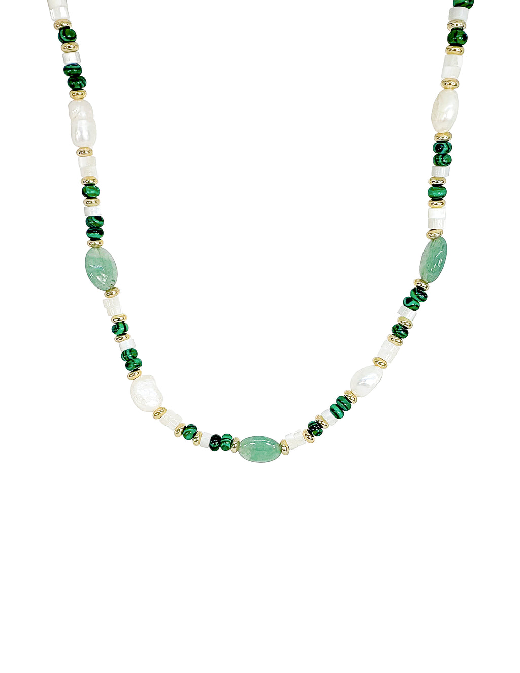 Gemstone Pearl Necklace
