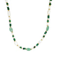 Gemstone Pearl Necklace
