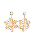 Big Crystal Flower Earrings