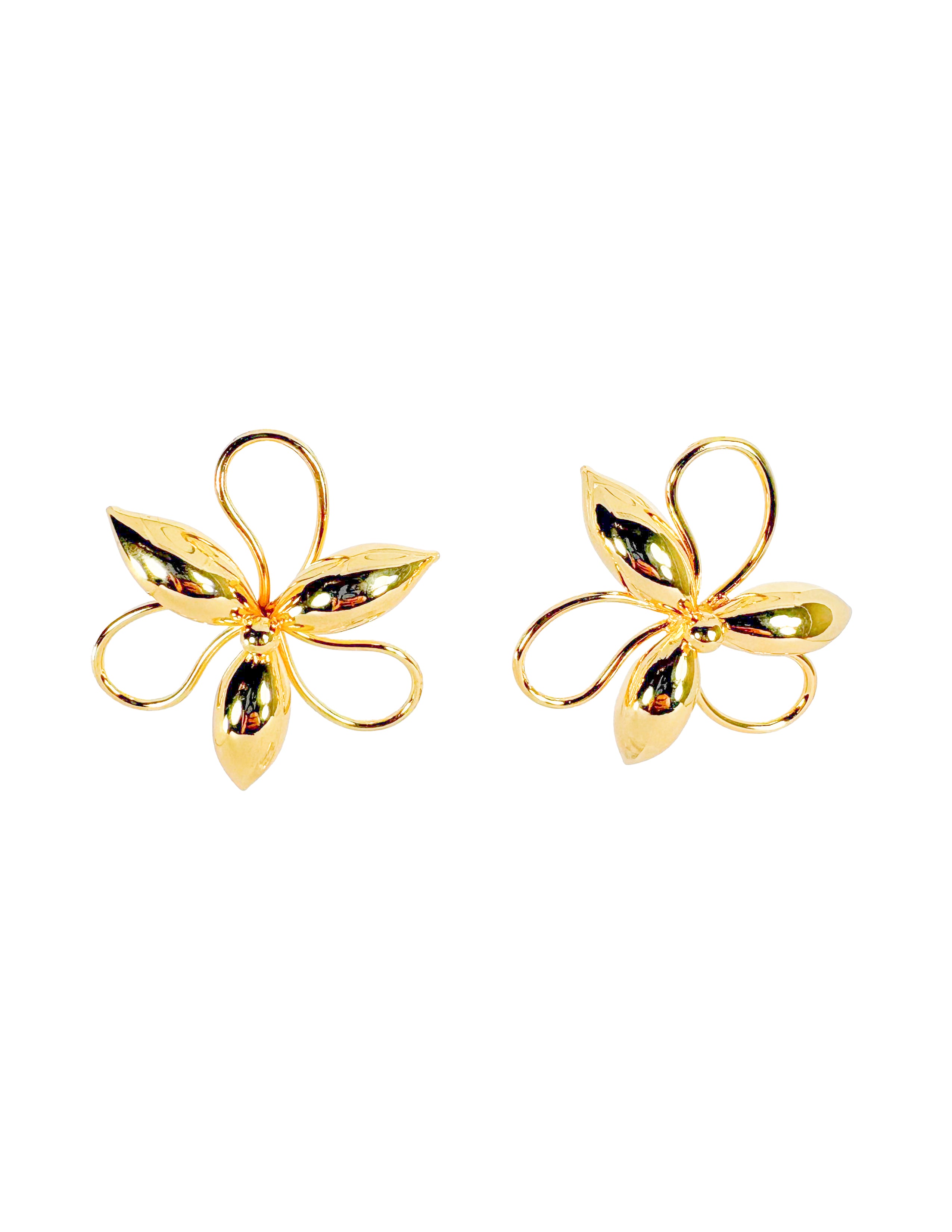Golden Flower Studs