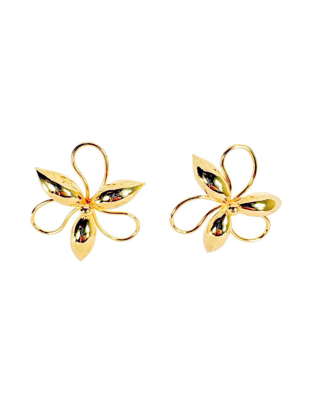 Golden Flower Studs