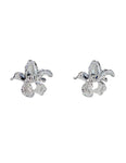 Silver Orchid Earrings