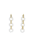 Triple Pearl Hoops