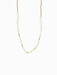 Half Pearl Gold Necklace