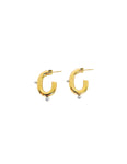 Silver Dot Golden Hoops