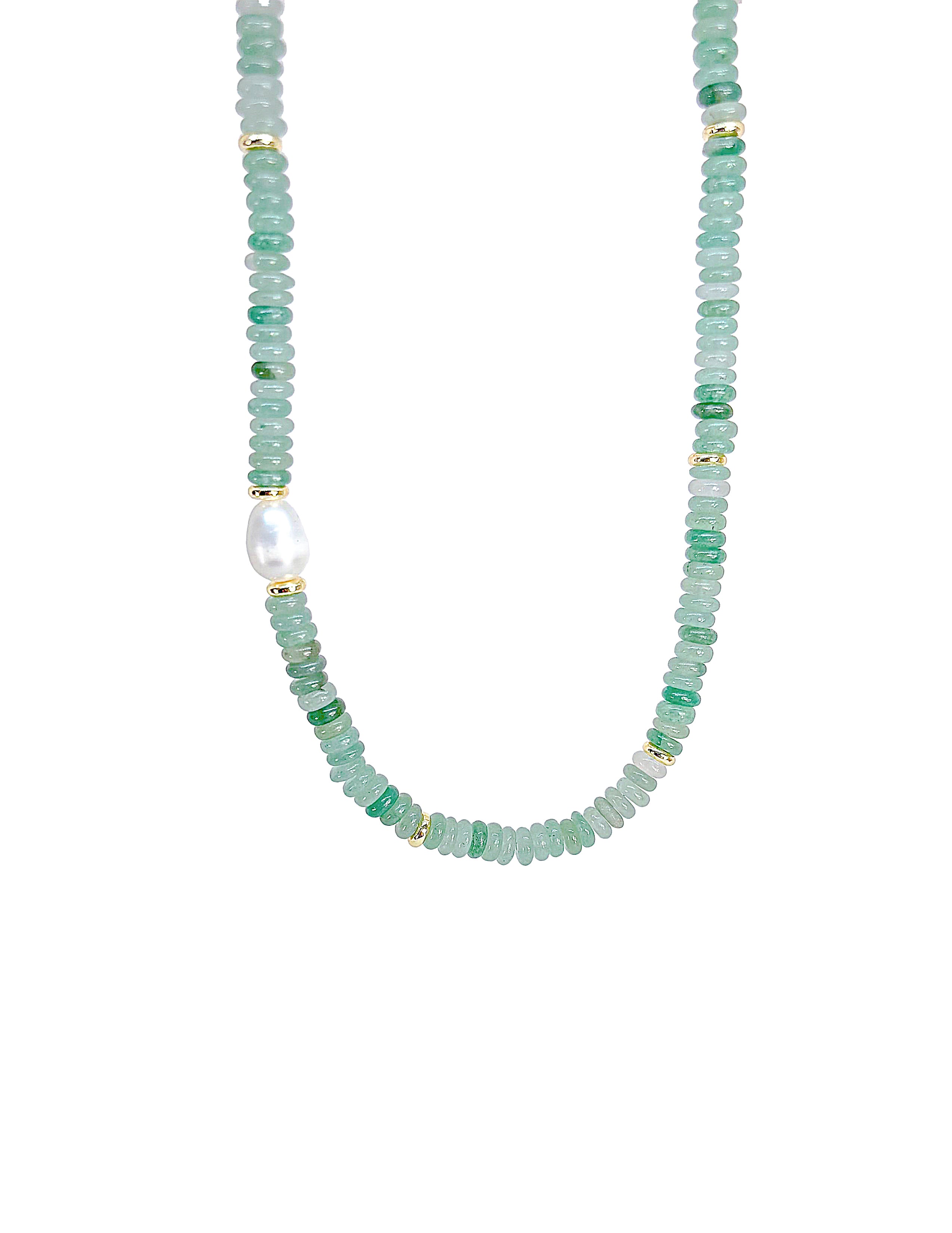 Big Pearl Stone Necklace