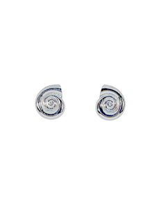 Silver Snail Earrings