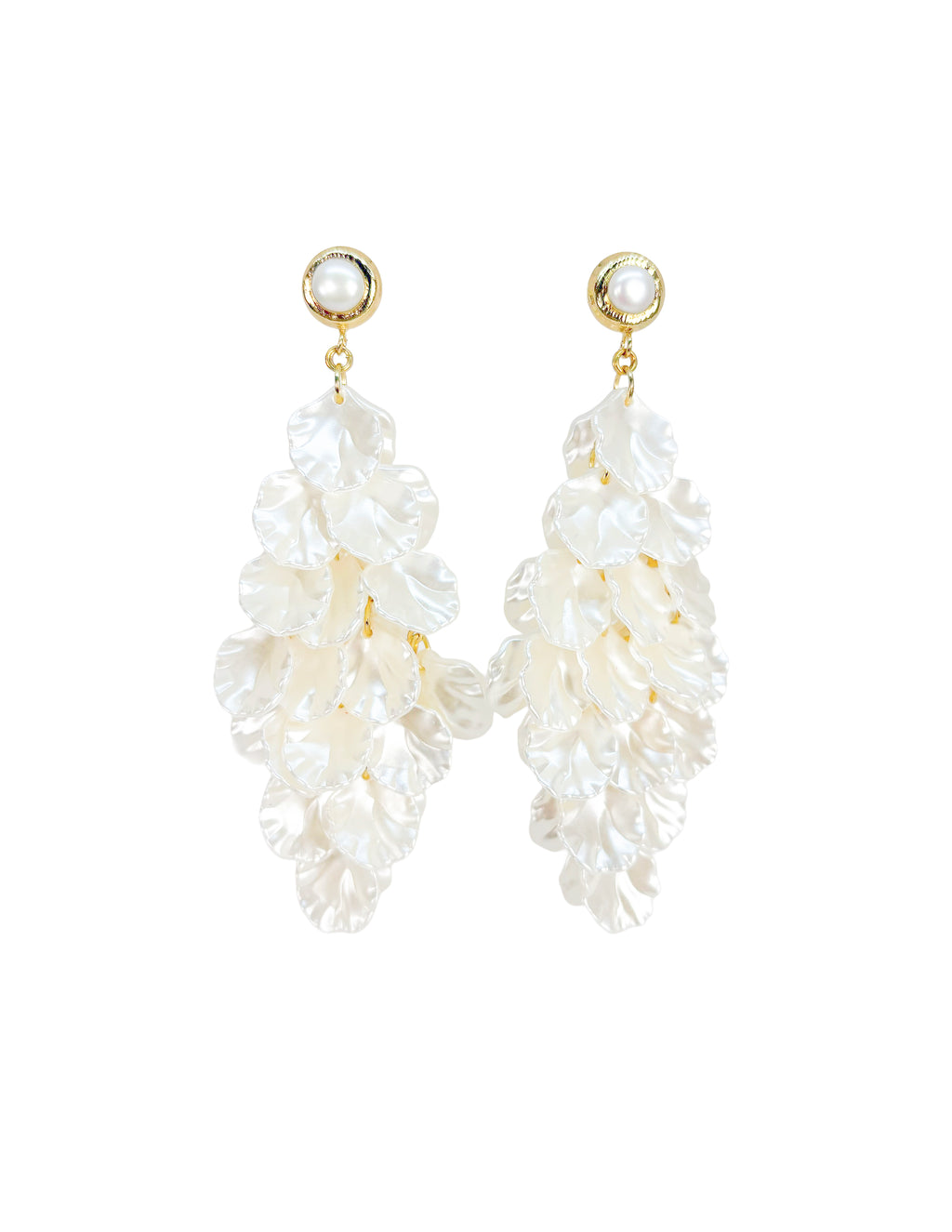 Pearl Petal Earrings