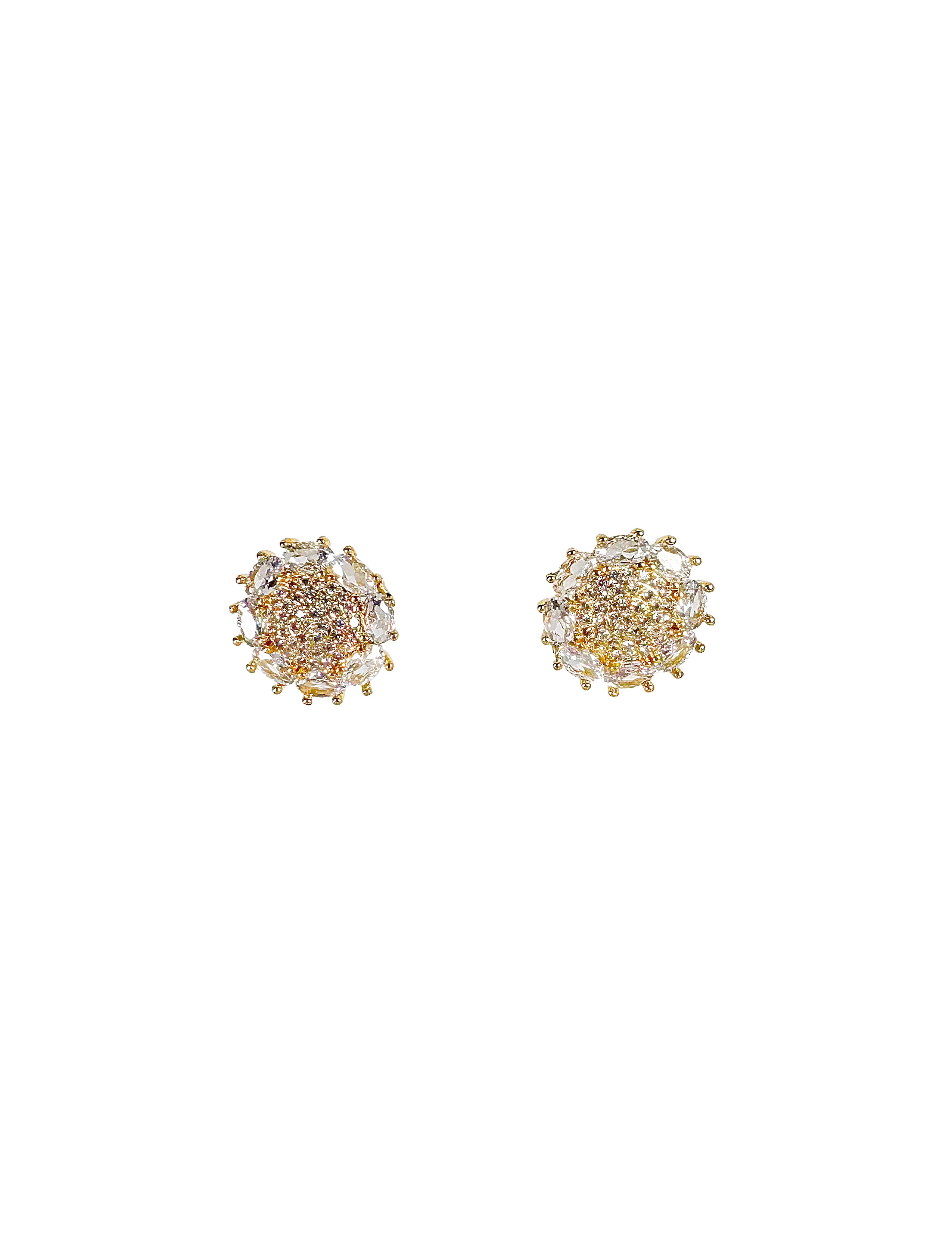 Crystal Button Studs