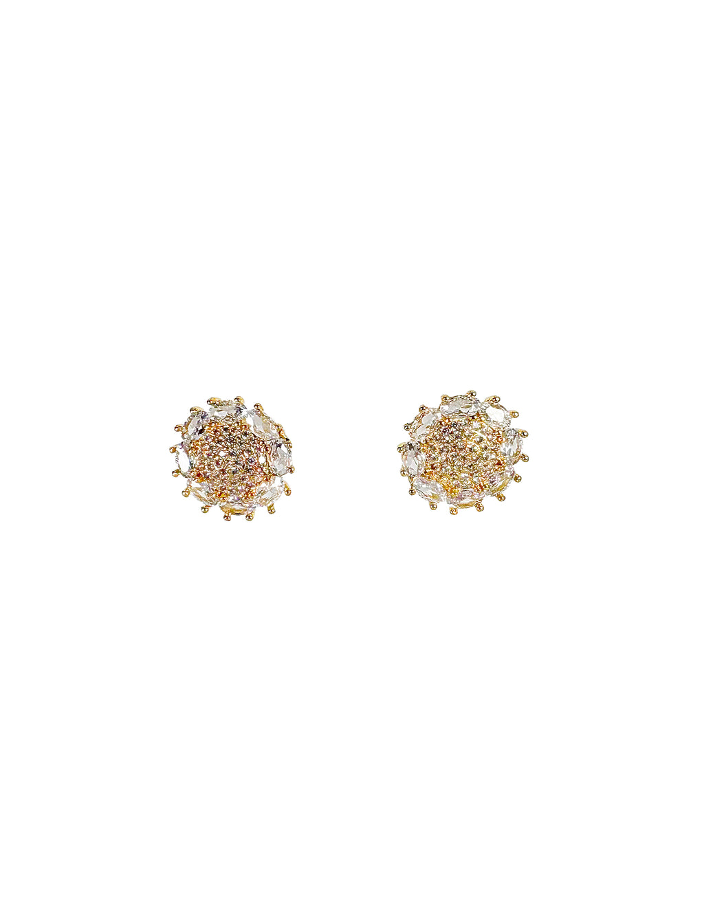 Crystal Button Studs