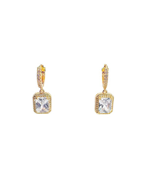 Crystal Square Hoops
